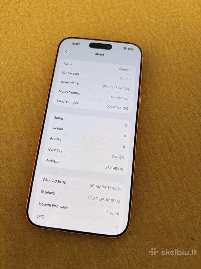 Apple iPhone 17 Pro Max, Orange 256gb - nuotraukos Nr. 9