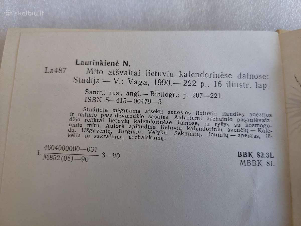 Mito atšvaitai lietuvių kalendorinėse dainose - nuotraukos Nr. 4