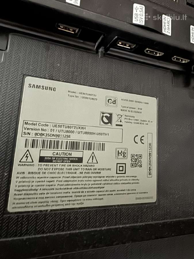 Samsung 50 4k Smart TV Ue50tu8072 - nuotraukos Nr. 2