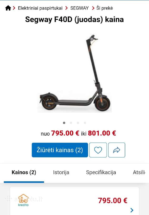 Už puse kainos apinaujas Segway F40, (iki 40km.) - nuotraukos Nr. 4