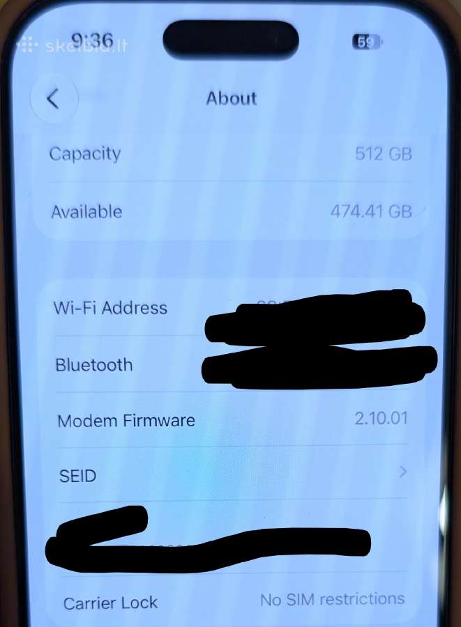 iPhone 17 Pro 512gb (esim) - nuotraukos Nr. 5
