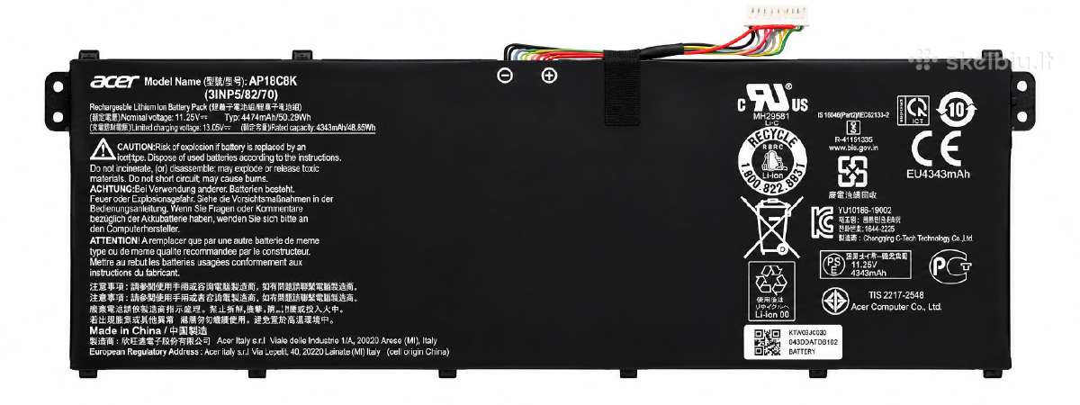 Acer Aspire A515-56 dalys - nuotraukos Nr. 6