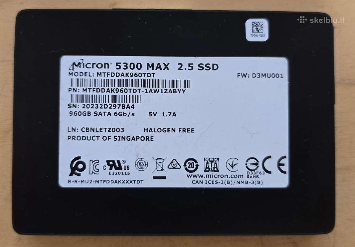 1.8" 2.5" Sata microsata usata SSD 100gb - 8tb - nuotraukos Nr. 31