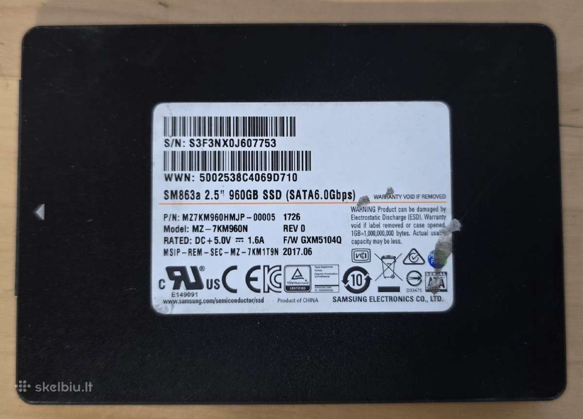 1.8" 2.5" Sata microsata usata SSD 100gb - 8tb - nuotraukos Nr. 32