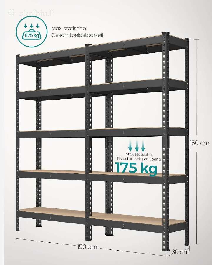 Nauji metaliniai stelažai (2 vnt. komplektas) - nuotraukos Nr. 2