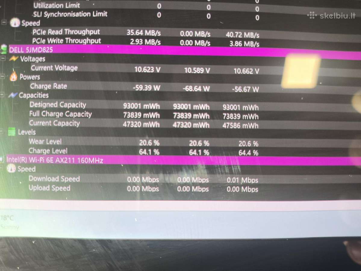 Precision 7670 Oled i7-12850hx 64gb Rtx A4500 16gb - nuotraukos Nr. 6