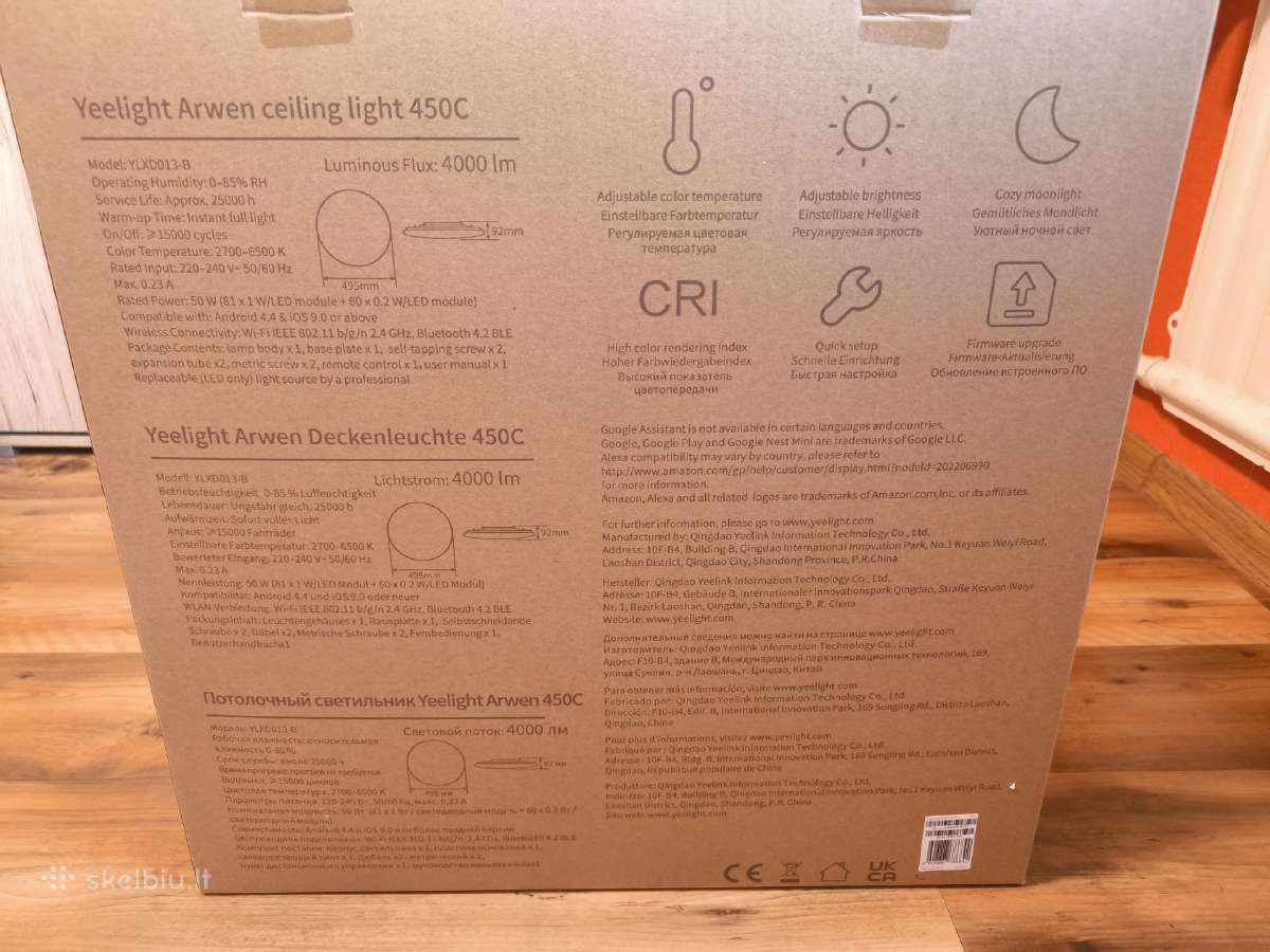 Yeelight Arwen 450c išmanus lubinis šviestuvas - nuotraukos Nr. 13
