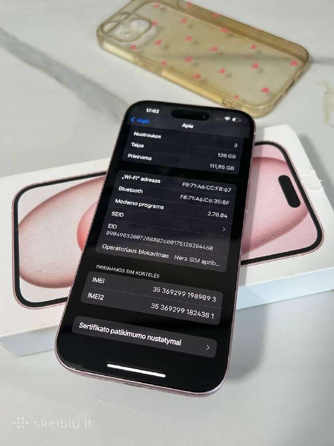 iPhone 15 128gb 81% Pink - nuotraukos Nr. 10