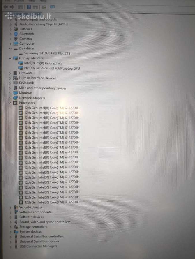 17.3 144hz i7-12700h 32gb 2tb SSD Rtx 4060 8gb - nuotraukos Nr. 5