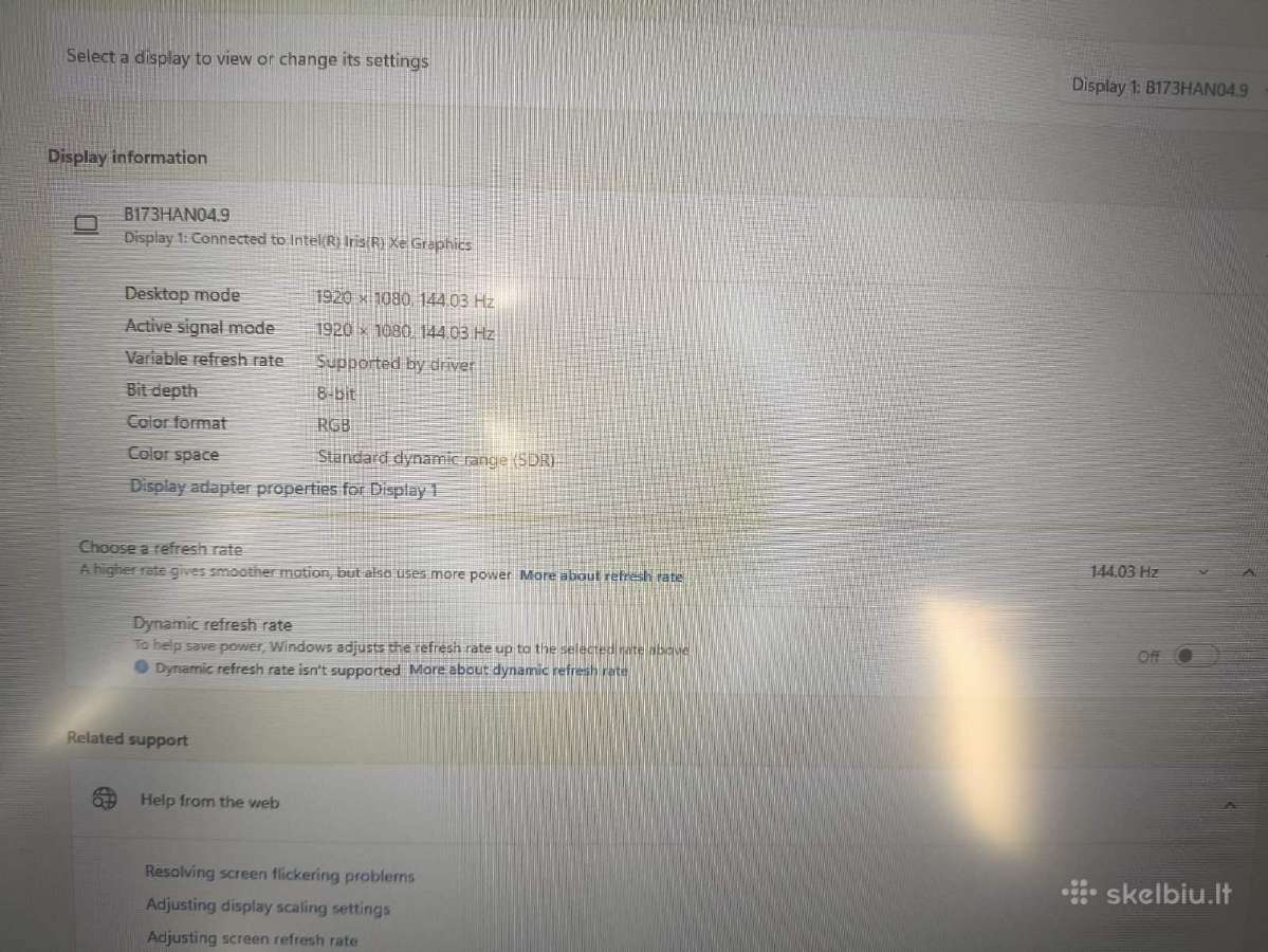 17.3 144hz i7-12700h 32gb 2tb SSD Rtx 4060 8gb - nuotraukos Nr. 7