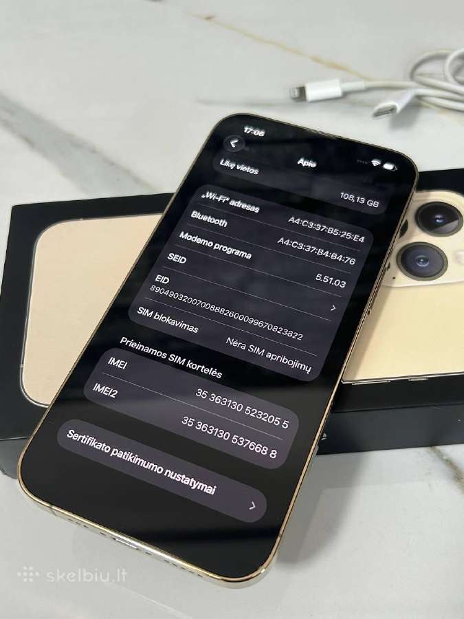 iPhone 13 Pro 128gb 84% Gold - nuotraukos Nr. 10