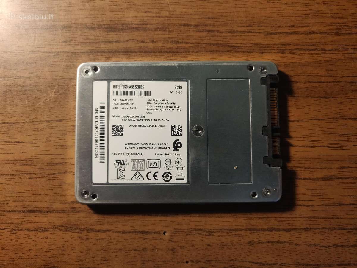 Intel 512gb Sata SSD - nuotraukos Nr. 2