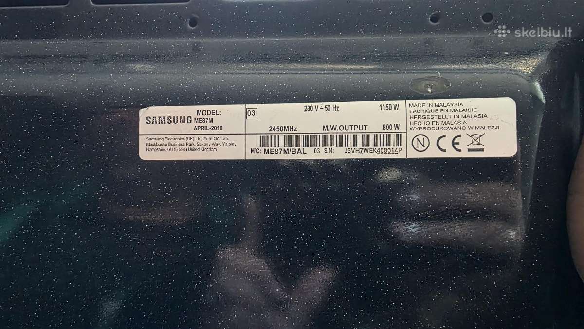 Samsung mikrobangų krosnelė - nuotraukos Nr. 3