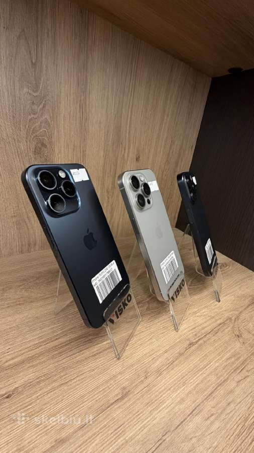 Labai tvarkingi Apple iPhone 15 pro 128gb ir 256gb - nuotraukos Nr. 3