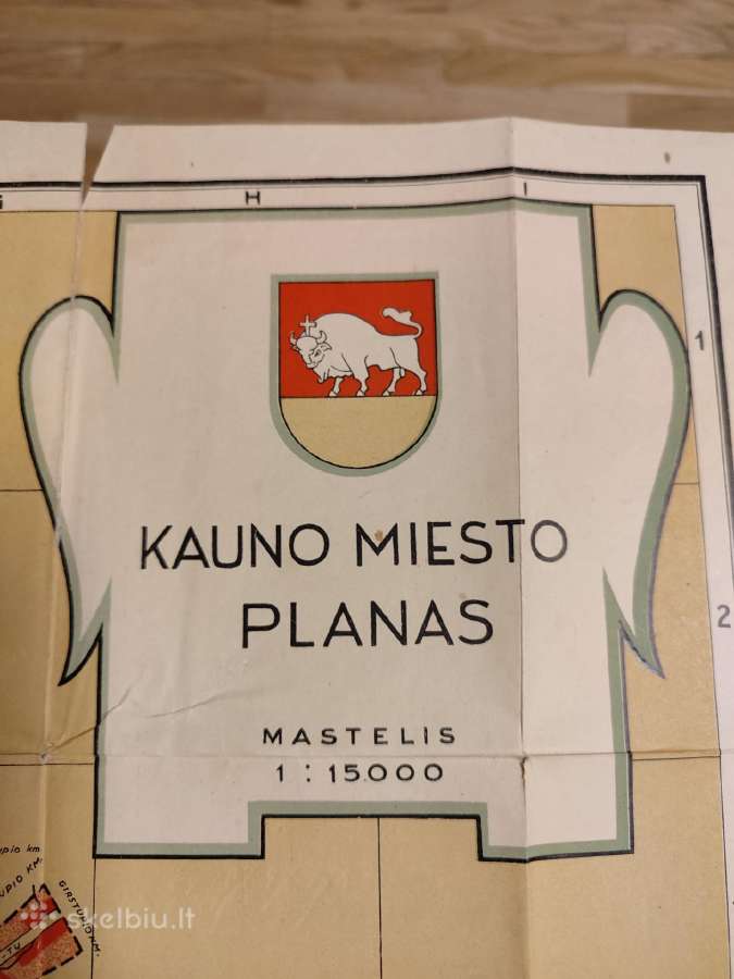 Kauno miesto žemėlapis 1936 m. - nuotraukos Nr. 2
