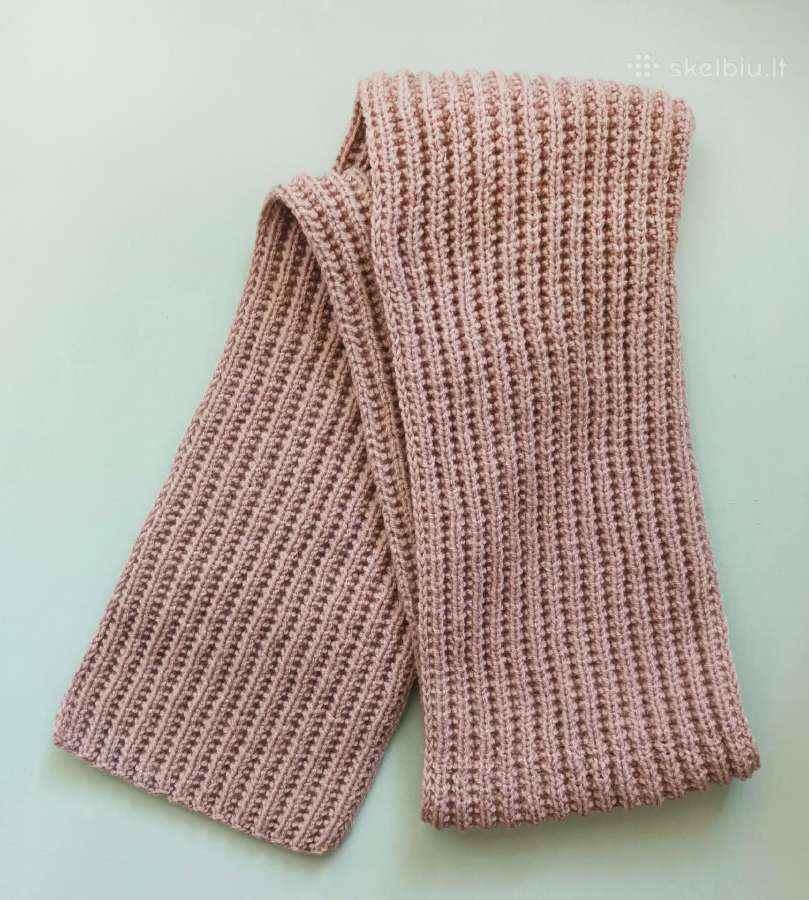 Naujas rankų darbo megztas šalikas 1,9m x 21cm. - nuotraukos Nr. 2