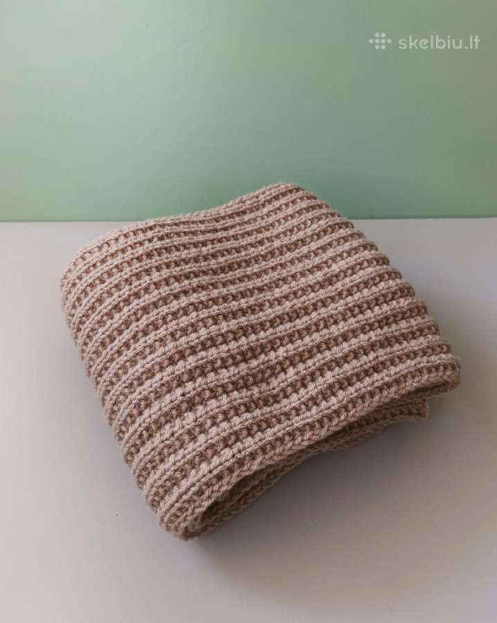 Naujas rankų darbo megztas šalikas 1,9m x 21cm. - nuotraukos Nr. 3