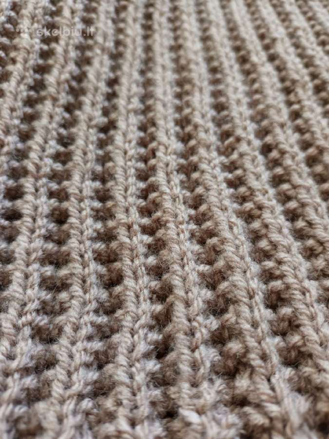 Naujas rankų darbo megztas šalikas 1,9m x 21cm. - nuotraukos Nr. 4