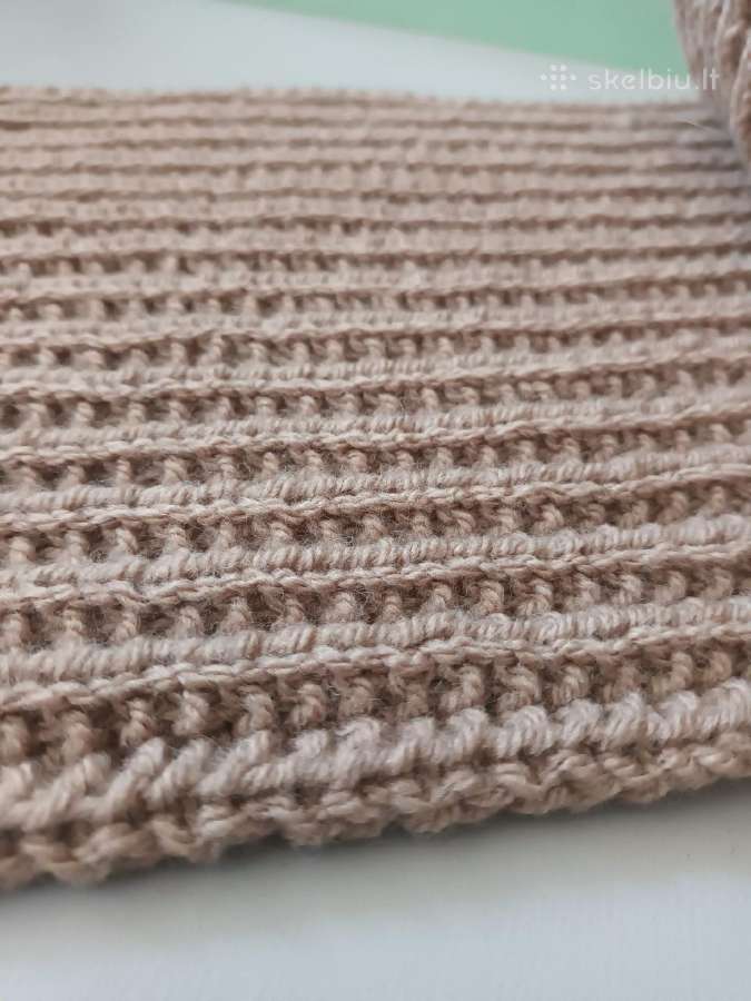 Naujas rankų darbo megztas šalikas 1,9m x 21cm. - nuotraukos Nr. 6