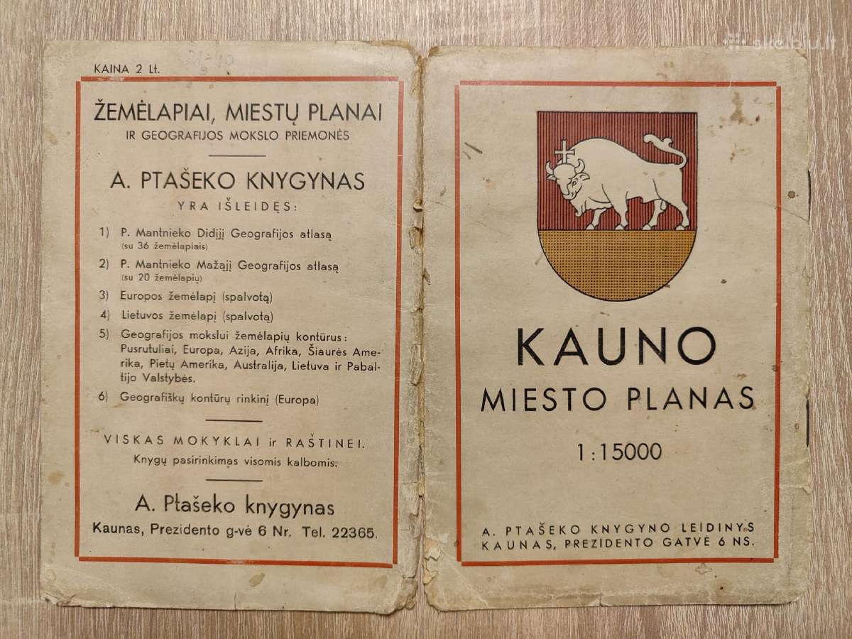 Kauno miesto žemėlapis 1936 m. - nuotraukos Nr. 3