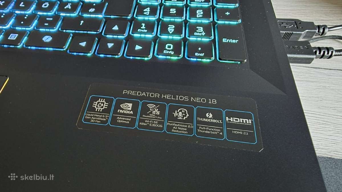 Predator Helios Neo 18 + priedai - nuotraukos Nr. 3