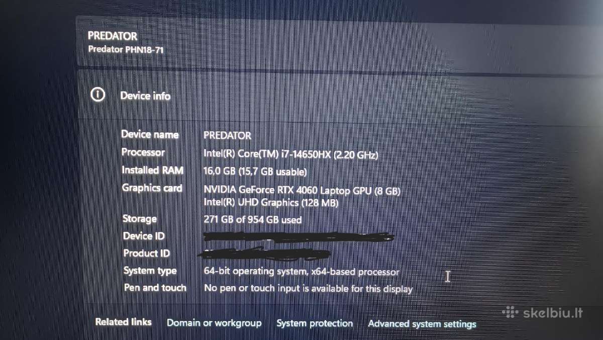 Predator Helios Neo 18 + priedai - nuotraukos Nr. 7