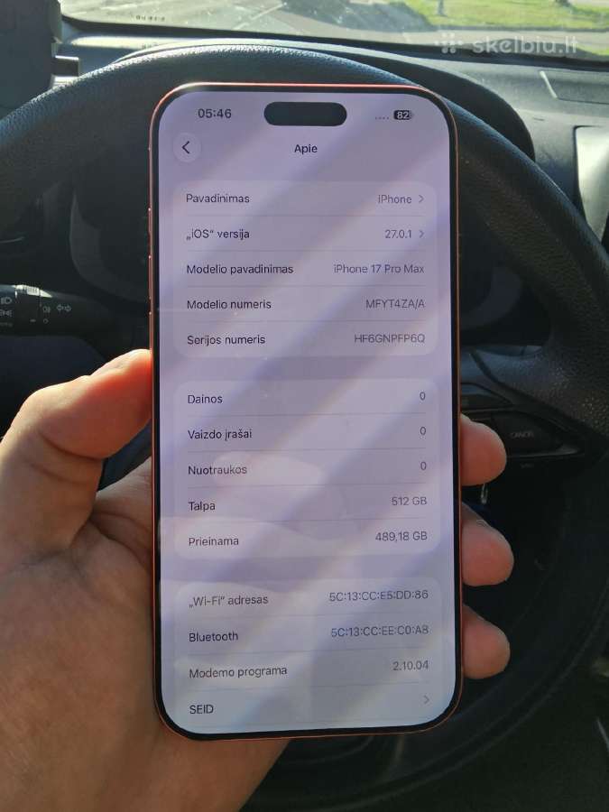 iPhone 17 pro max 512gb - nuotraukos Nr. 3
