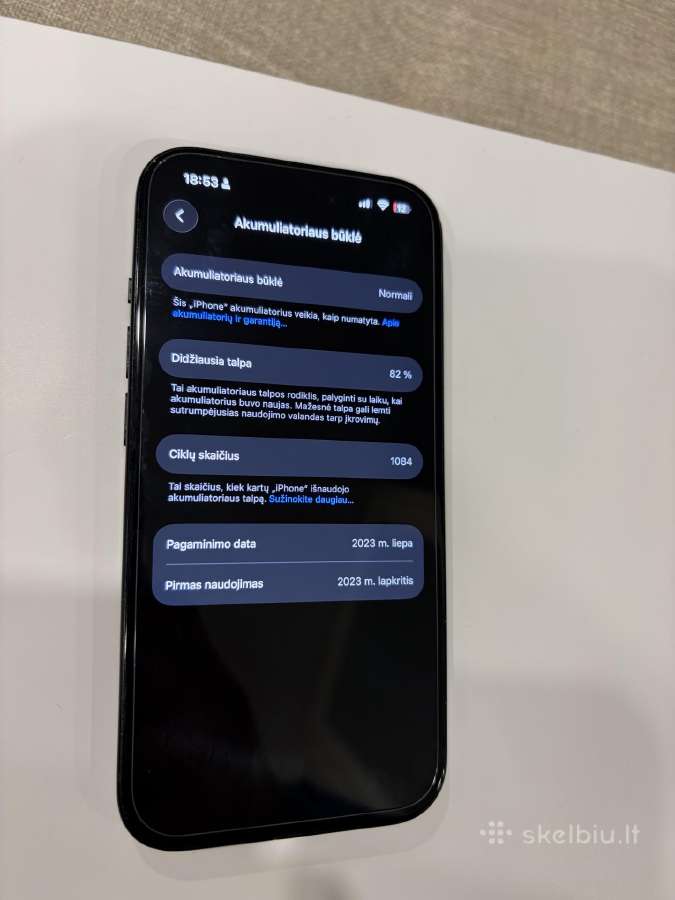 Parduodamas iPhone 15 128 GB - nuotraukos Nr. 3