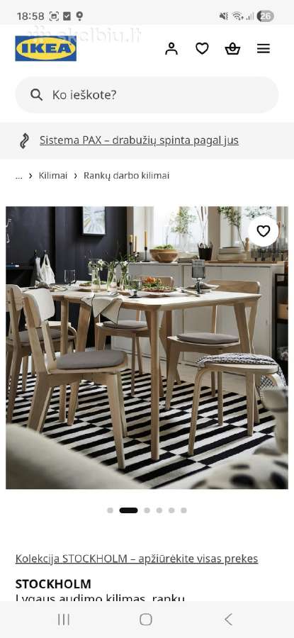 Parduodu Ikea naują kilimą - nuotraukos Nr. 2