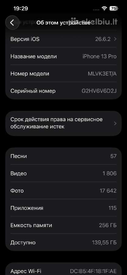 Parduodamas iPhone 13 Pro 256 GB - nuotraukos Nr. 2
