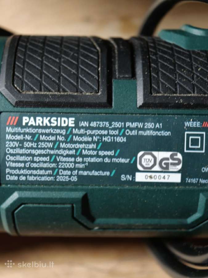 Parkside Pmfw 250 A1 250w daugiafunkcis įrankis - nuotraukos Nr. 3