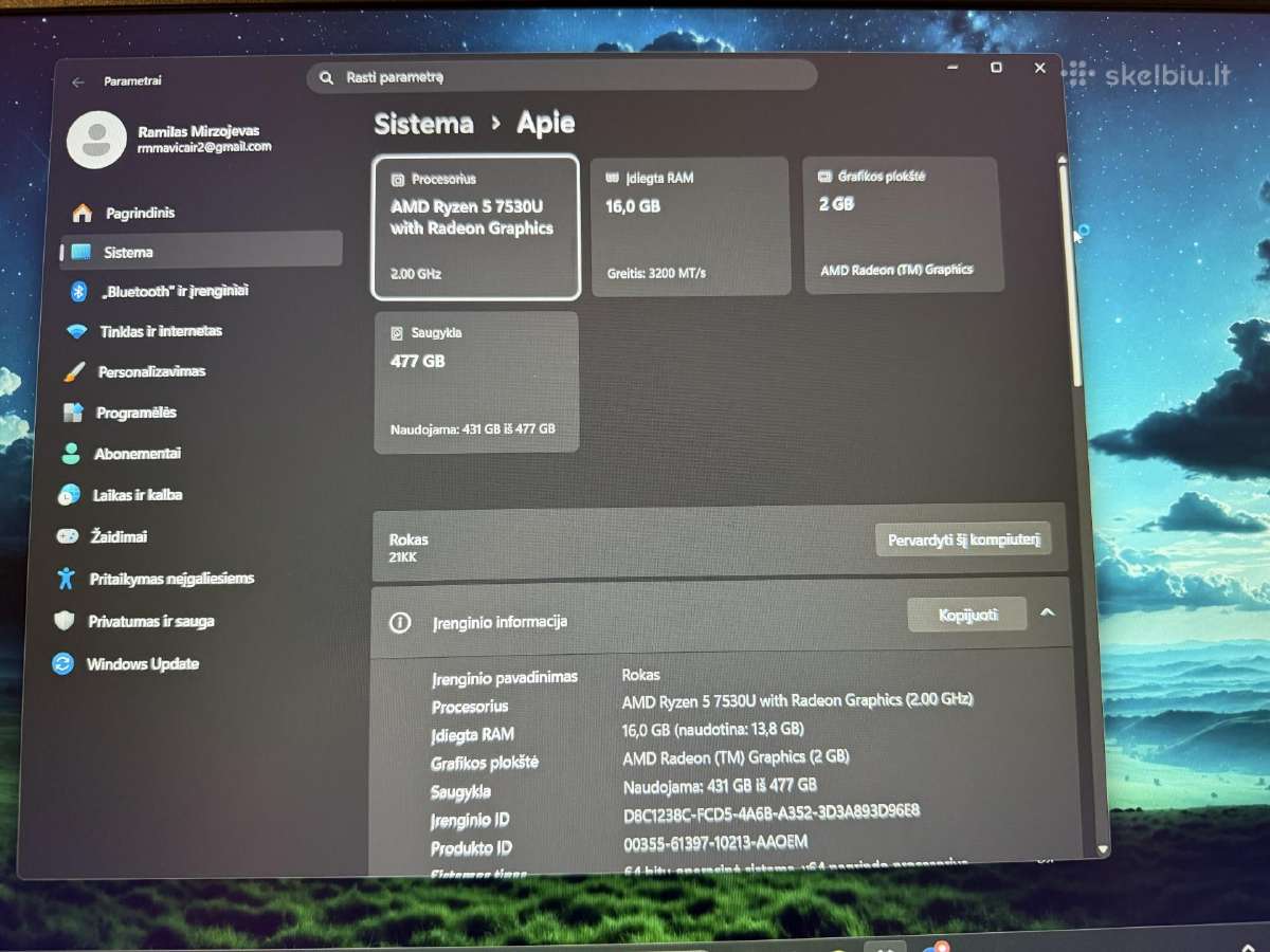 Lenovo Thinkbook G6, R5-7530u, 16 - nuotraukos Nr. 4