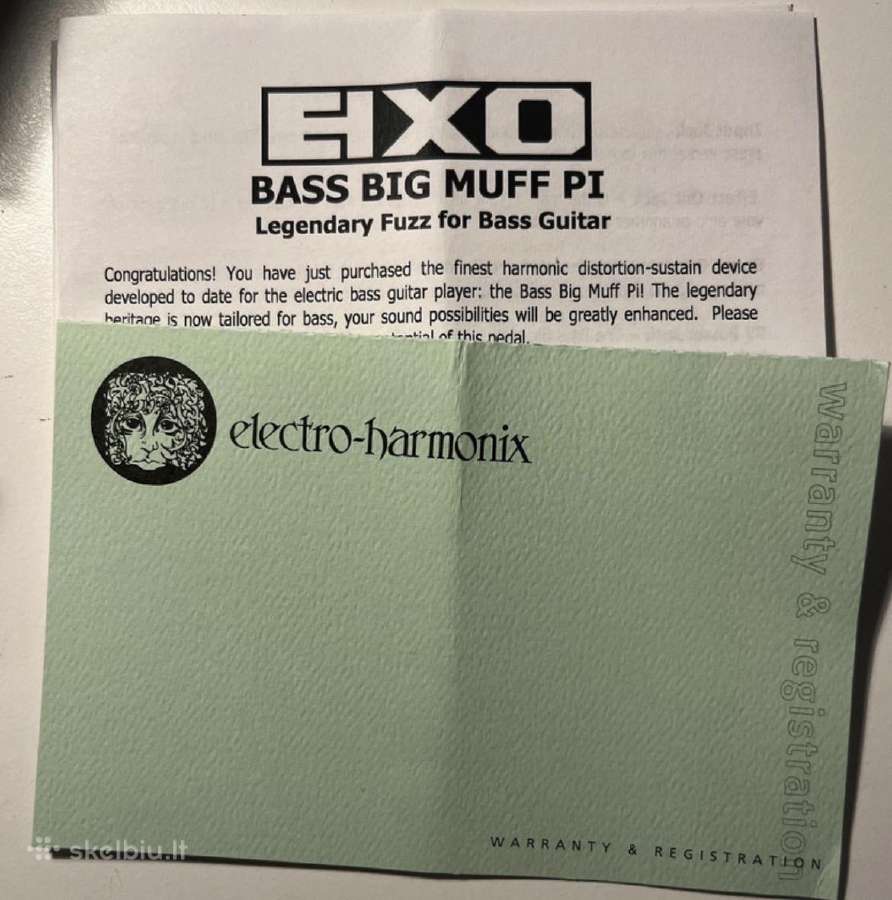 Electro-harmonix Bass Big Muff Pi fuzz pedalas - nuotraukos Nr. 6