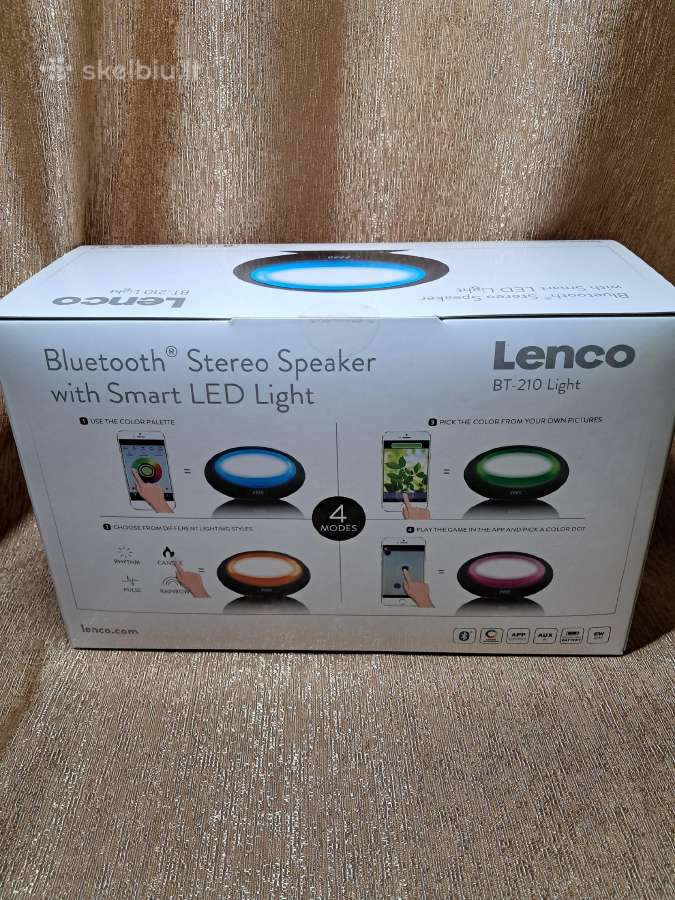 Nauja Lenco Bt-210 Bluetooth kolonėlė su LED - nuotraukos Nr. 3