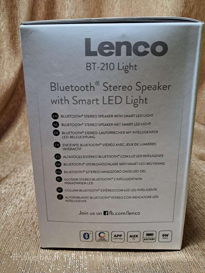 Nauja Lenco Bt-210 Bluetooth kolonėlė su LED - nuotraukos Nr. 4
