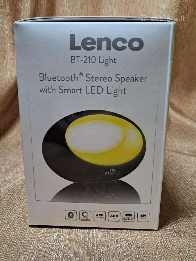 Nauja Lenco Bt-210 Bluetooth kolonėlė su LED - nuotraukos Nr. 5