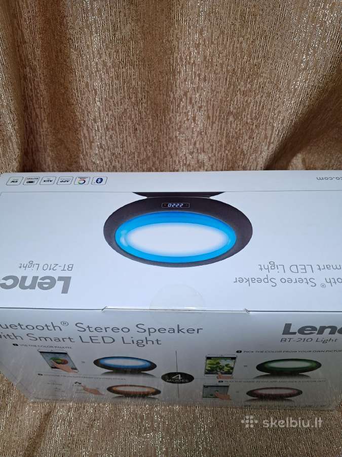 Nauja Lenco Bt-210 Bluetooth kolonėlė su LED - nuotraukos Nr. 6