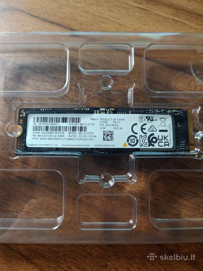 Atmintis SSD 512gb Samsung Nvme M.2 - nuotraukos Nr. 2