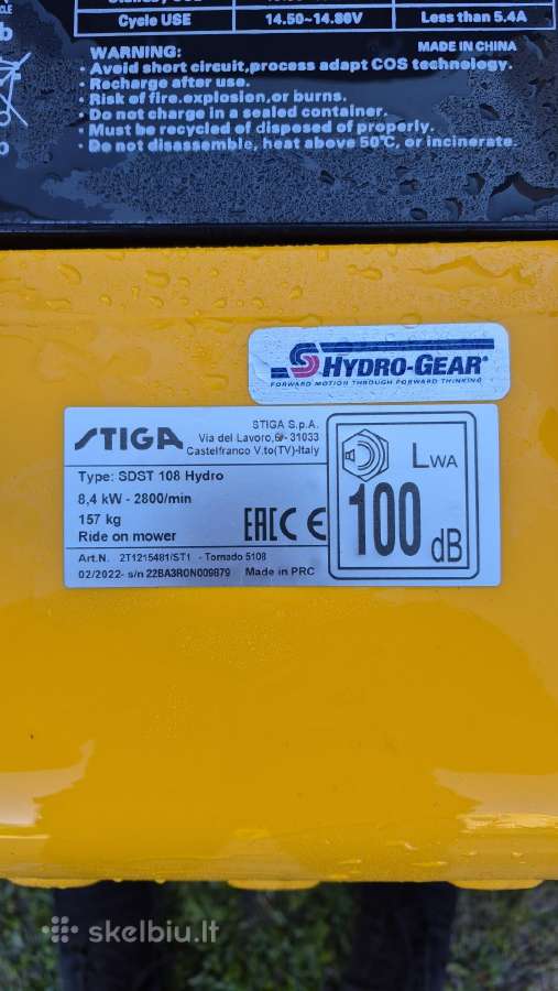 Stiga Tornado 5108 2022 Marijampole.1800€. - nuotraukos Nr. 5
