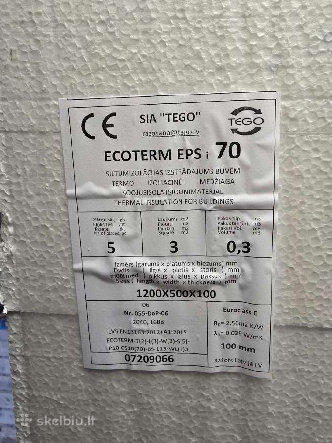Termo izoliacine medžiaga Ecoterm Eps i 70 - nuotraukos Nr. 3