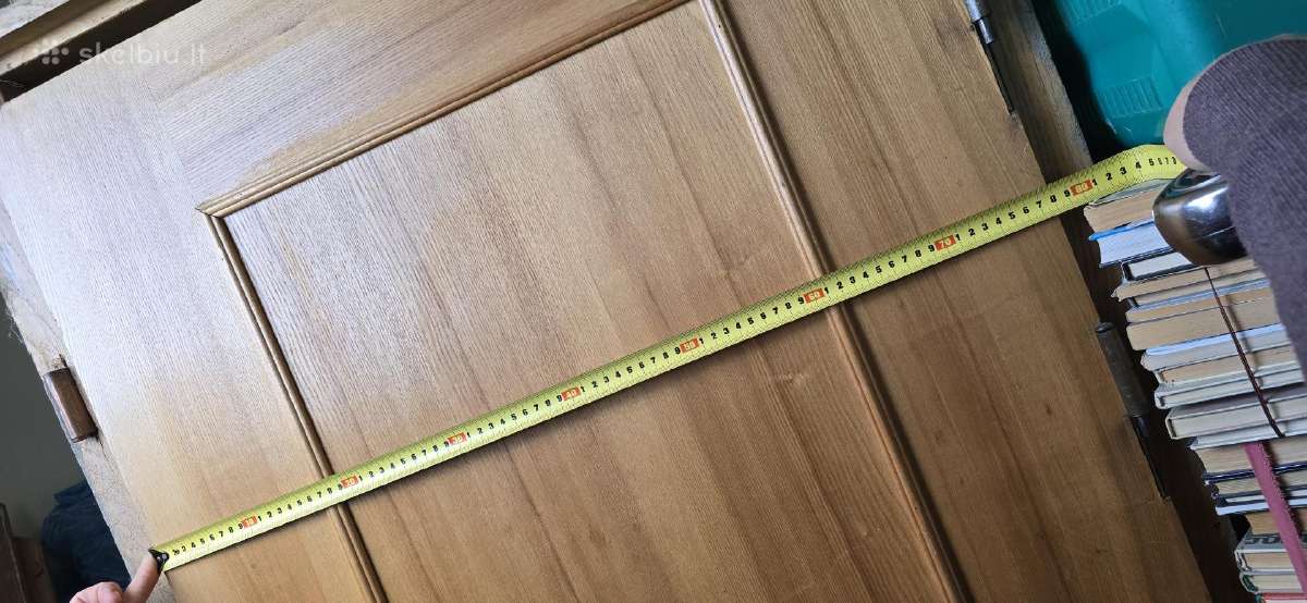 Dvigubos rankų darbo ąžuolinės durys su stakta - nuotraukos Nr. 12