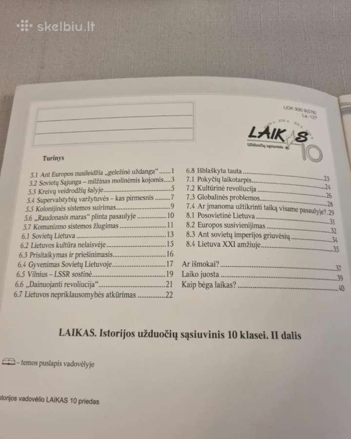 Laikas , užduočių sąsiuvinis 10 kl. 2 dalis - nuotraukos Nr. 2