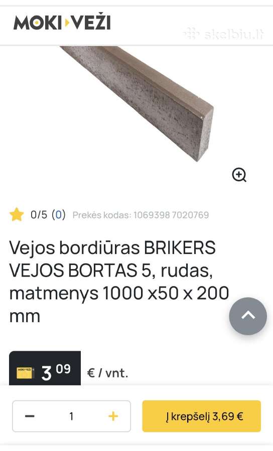 Vejos bordiūras Brikers, 43 vnt - nuotraukos Nr. 4