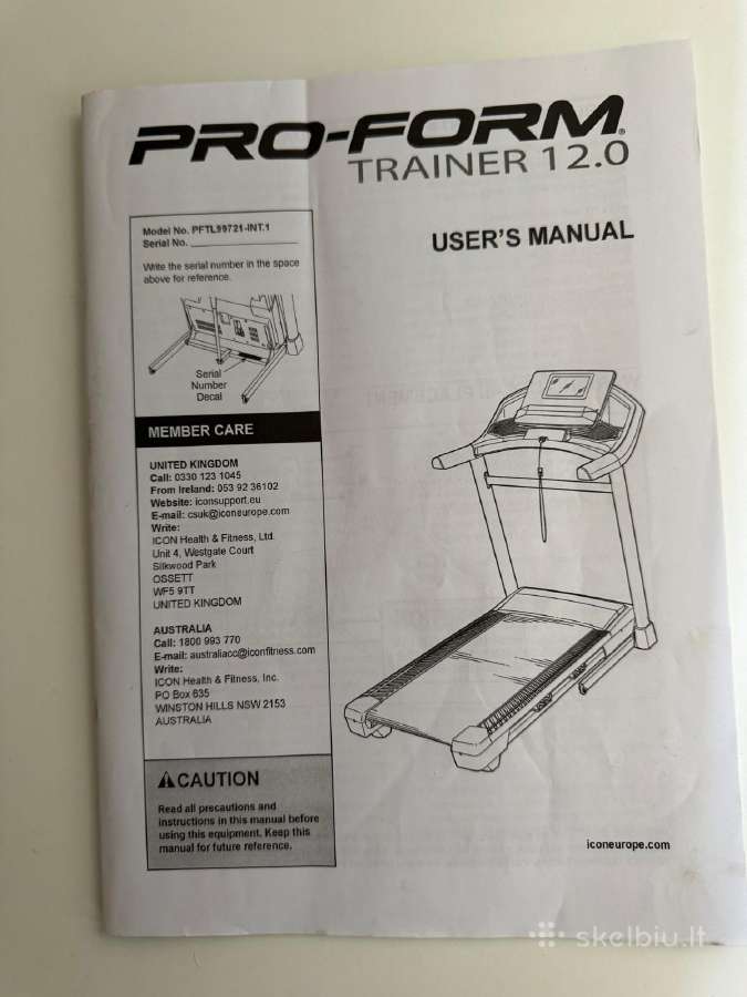 Proform Trainer 12.0 elektrinis bėgimo takelis - nuotraukos Nr. 6