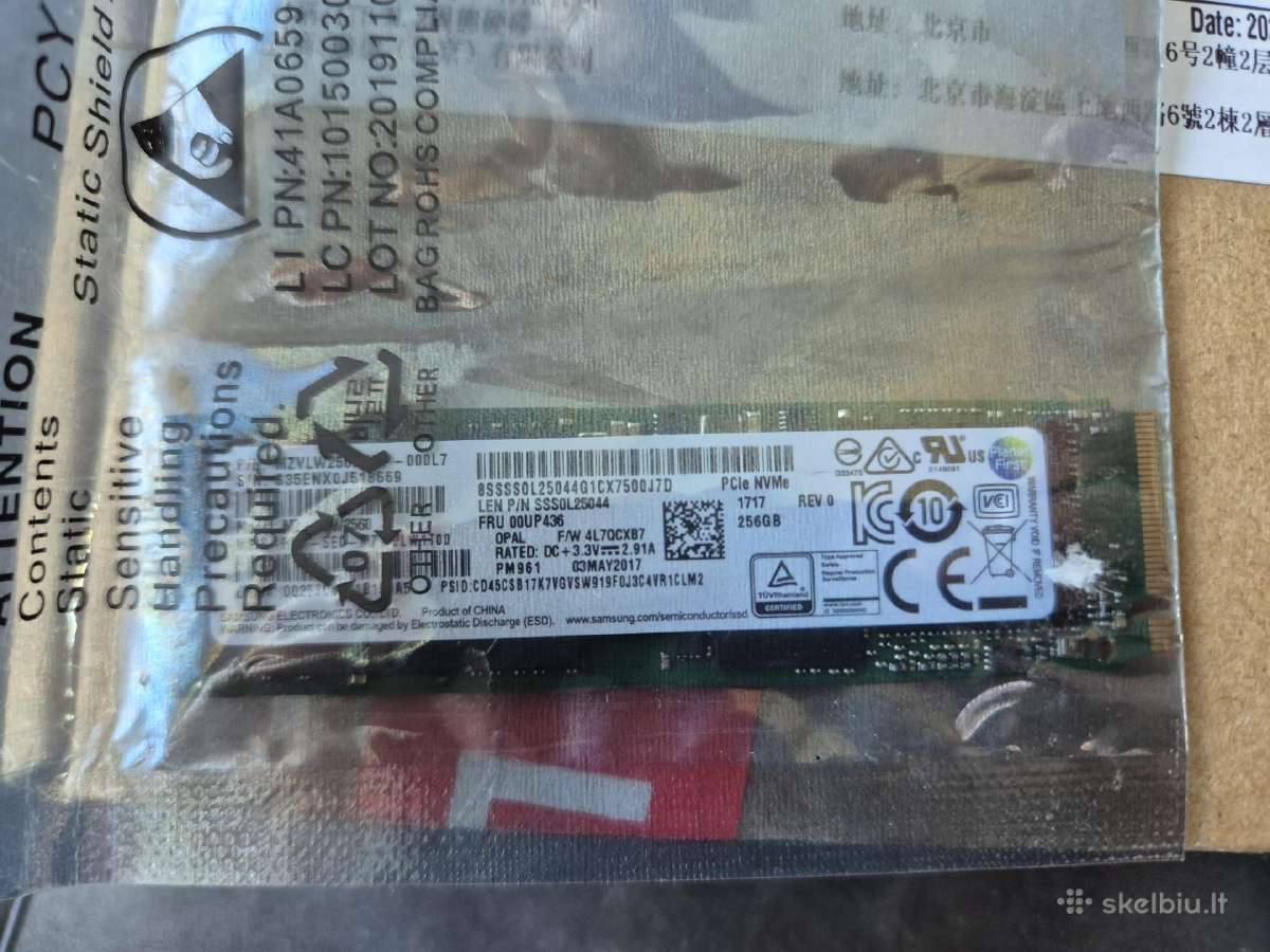 Kietasis diskas Samsung 256gb Nvme Opal 2.0 SSD - nuotraukos Nr. 3