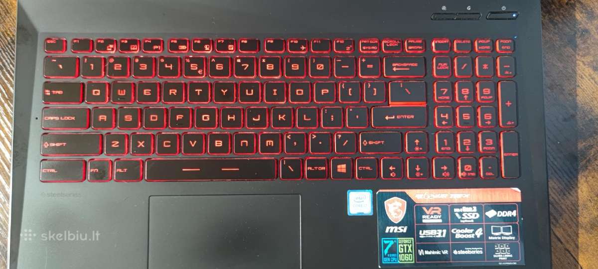 Msi Gl62 i7, 16gb, Gtx 1060 6gb - nuotraukos Nr. 5