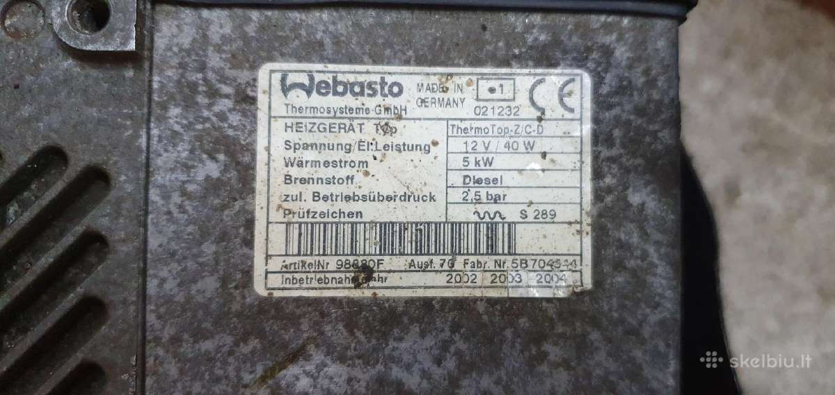 Webasto 5kw dizeline - nuotraukos Nr. 2