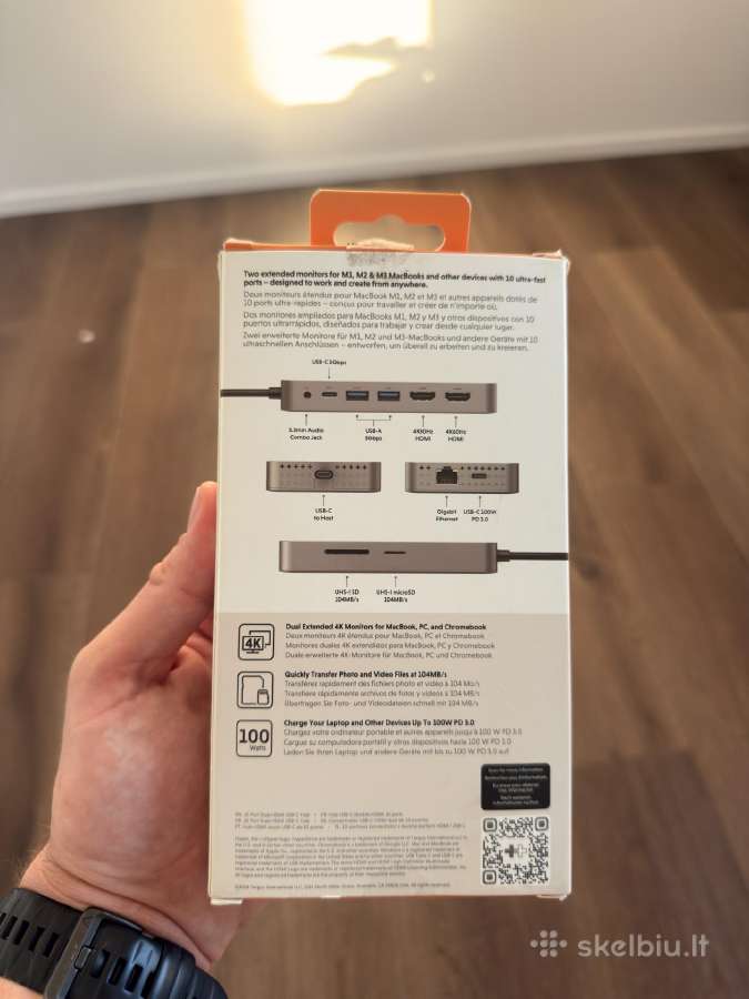 Hyper Drive Dual Hdmi 10-in1 Travel dock - nuotraukos Nr. 2