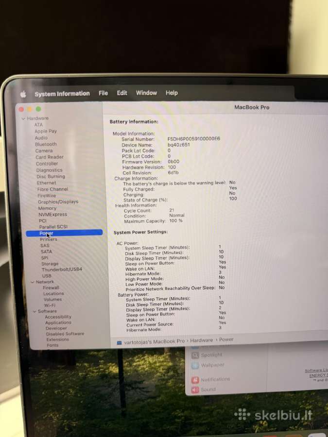 MacBook Pro 14" M3 Max 16c Cpu 128gb, 1tb, 40c Gpu - nuotraukos Nr. 12