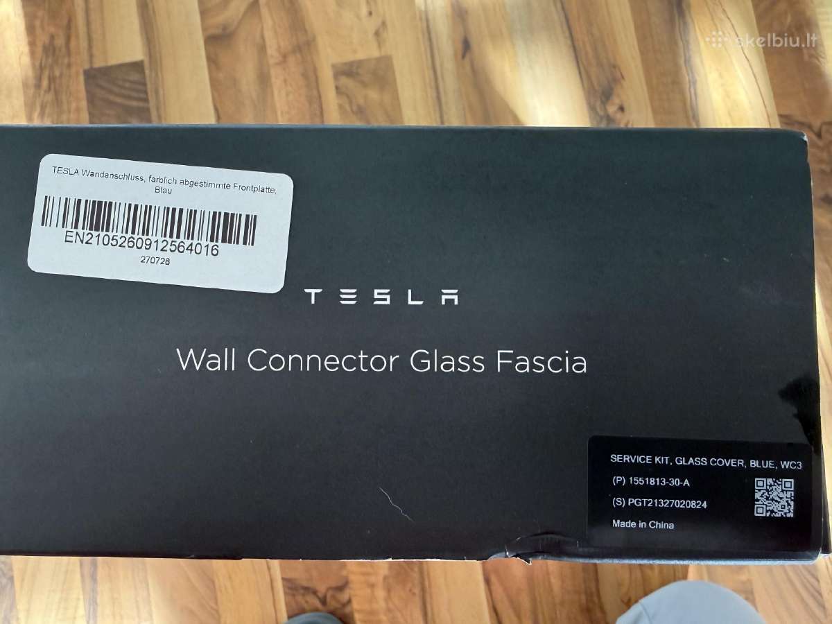 Tesla Wall Connector 3 Glas Stiklas Melynas Naujas - nuotraukos Nr. 3